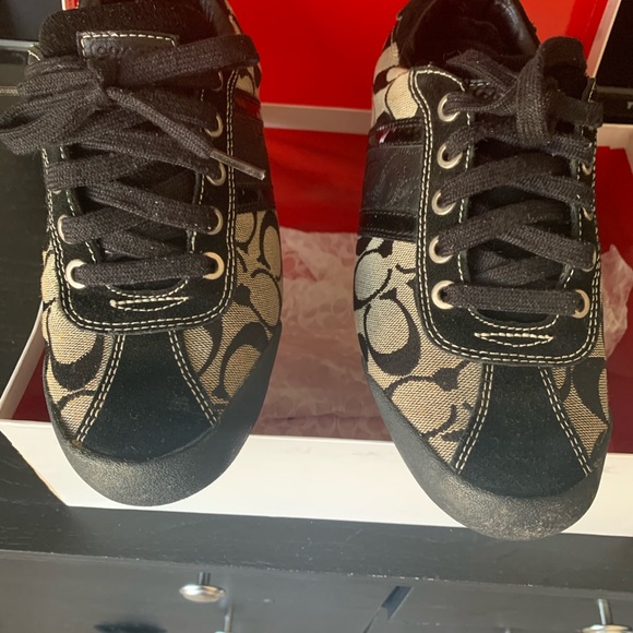 Black and grey coach sneakers - Picture 4 of 8